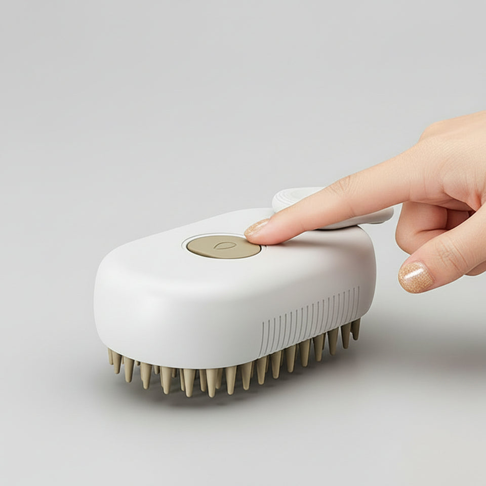  3-in-1 steam pet brush for cats and dogs