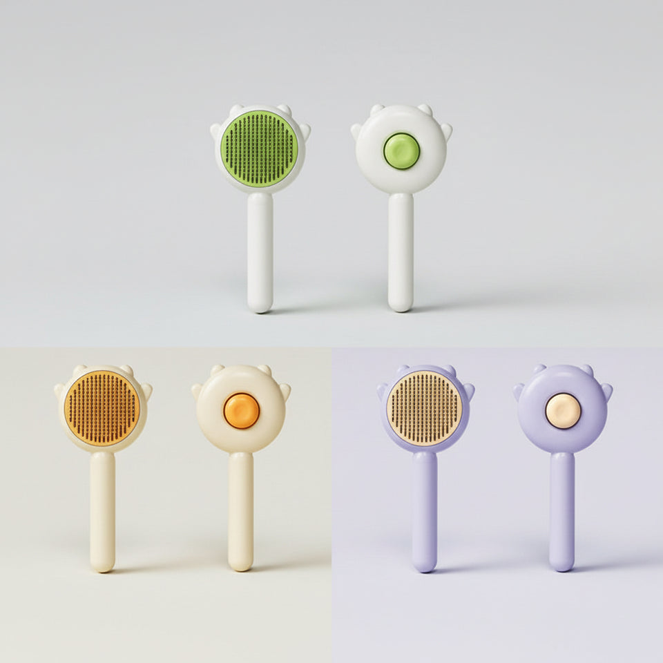 Cat and dog coat care brush for maintaining a neat coat