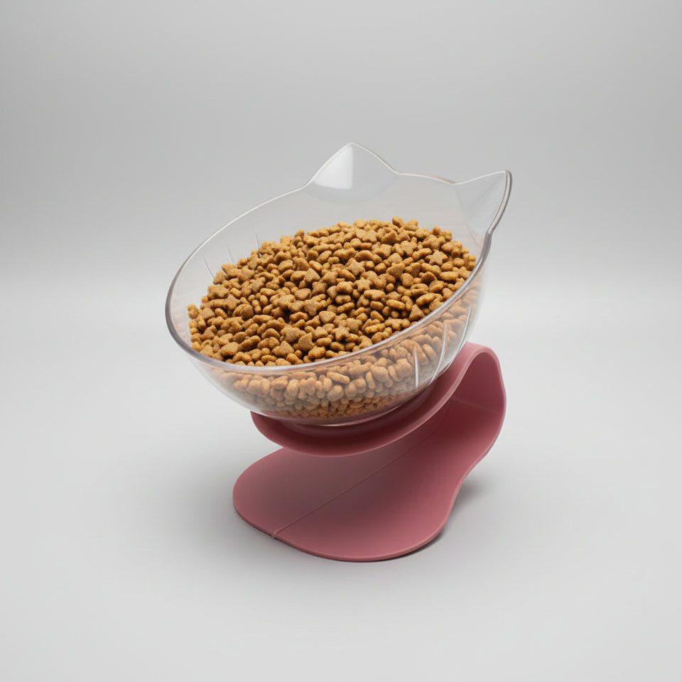 Cat water and food bowl set for a convenient feeding area