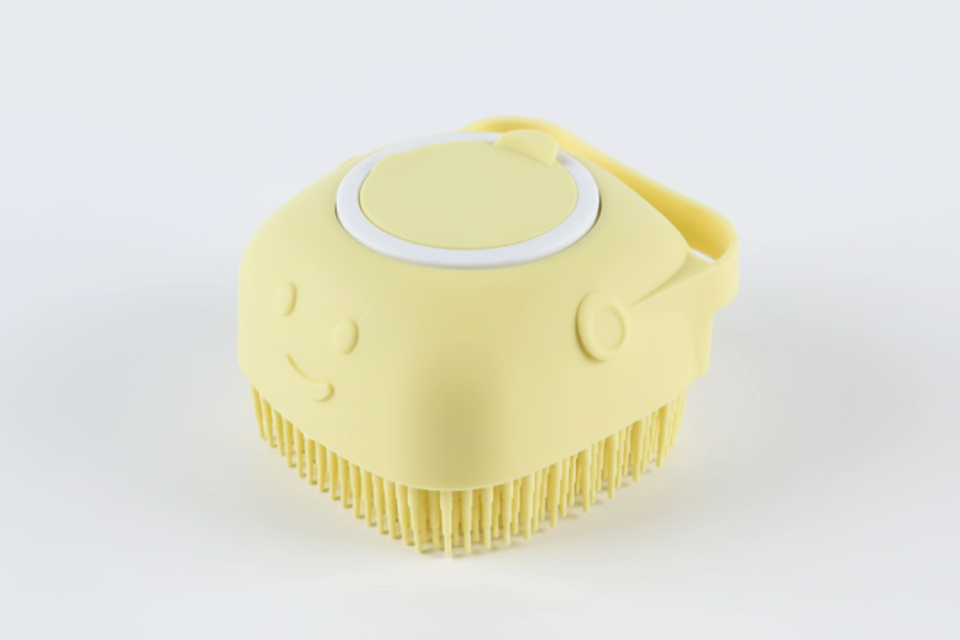 Dog pet bath cleaning tool with silicone bristles