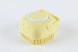 Dog pet bath cleaning tool with silicone bristles