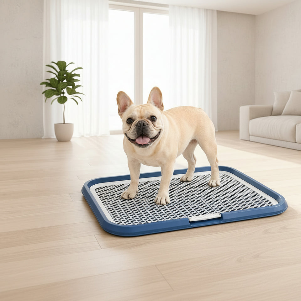 Dog potty training tray for puppies and small dogs