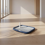Dog potty tray with deep basin for urine collection