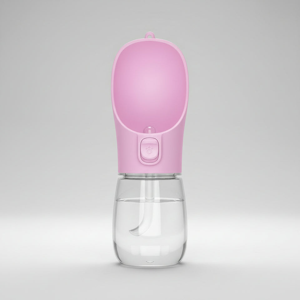 Dog travel water bottle for walks, hiking, and park visits