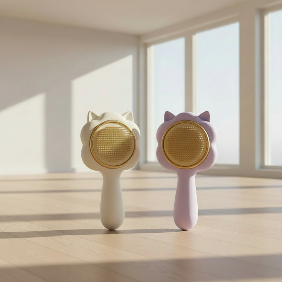 Gentle deshedding brush for cats and dogs with shedding hair