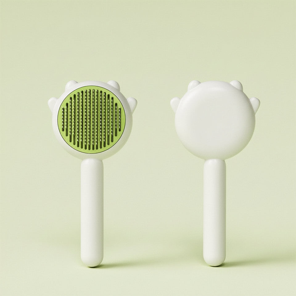 Pet hair removal brush for loose and shedding fur