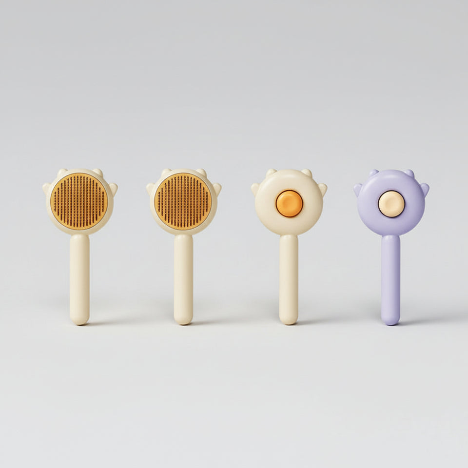 Pet hair removal grooming comb for loose shedding fur
