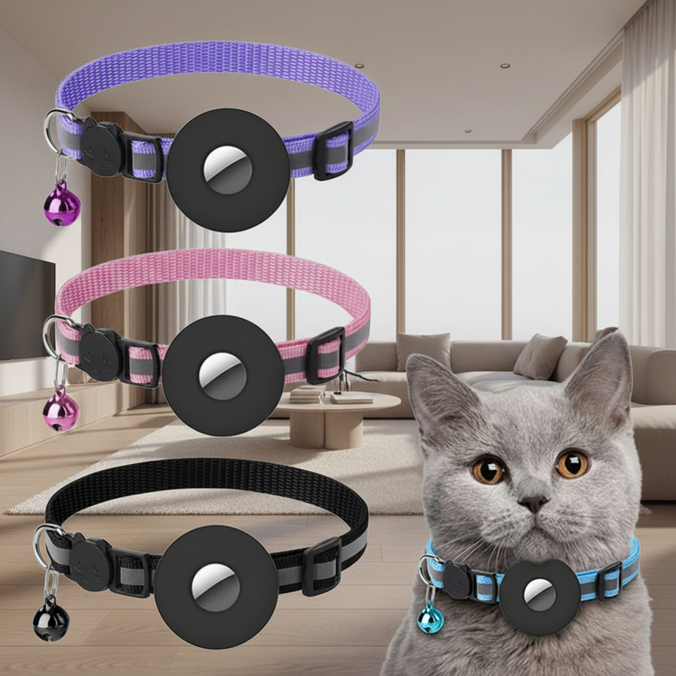 Reflective Air Tag collar for dogs and cats