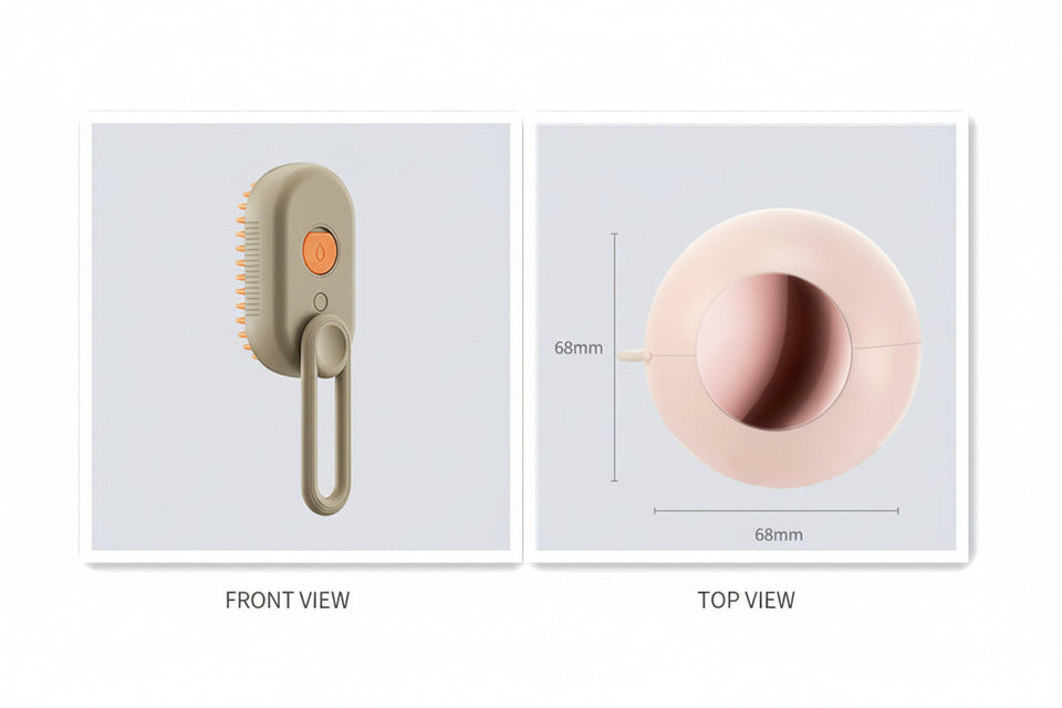Silicone cat grooming brush for everyday coat care