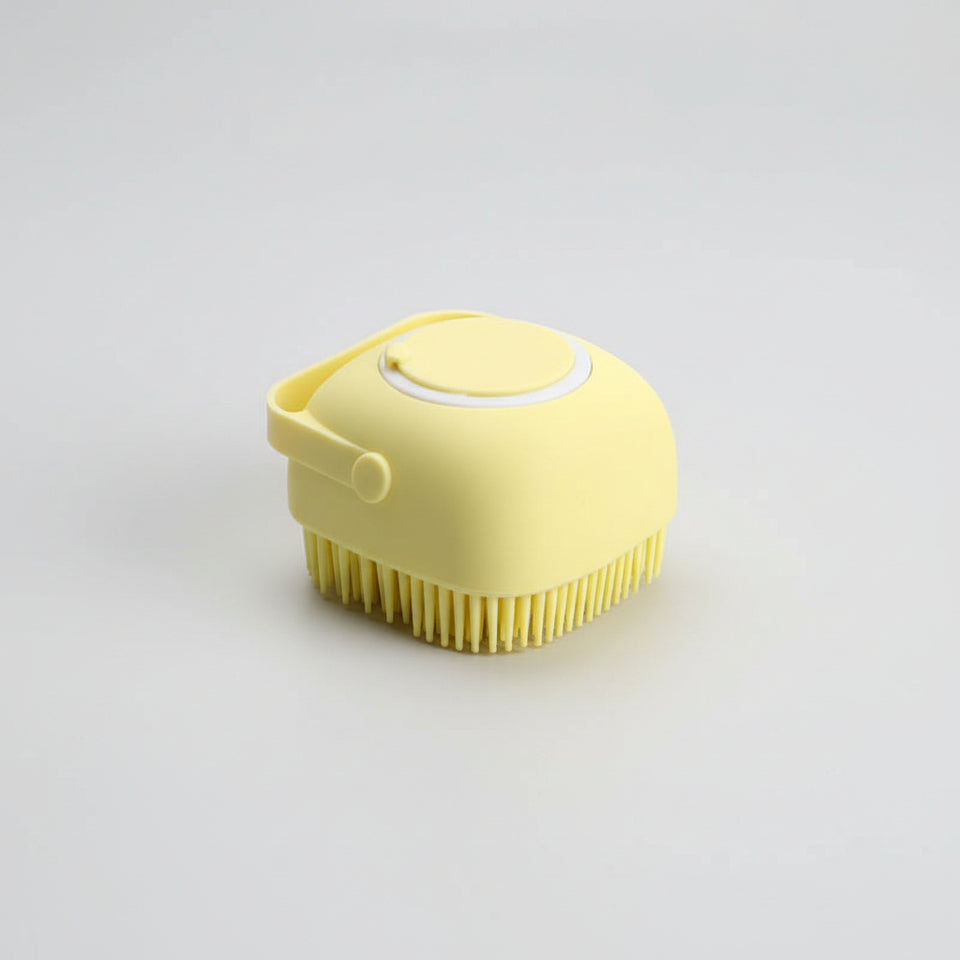 Silicone dog grooming brush for bath time