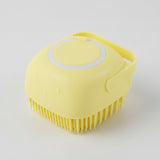 Silicone dog shampoo scrubber for gentle bathing