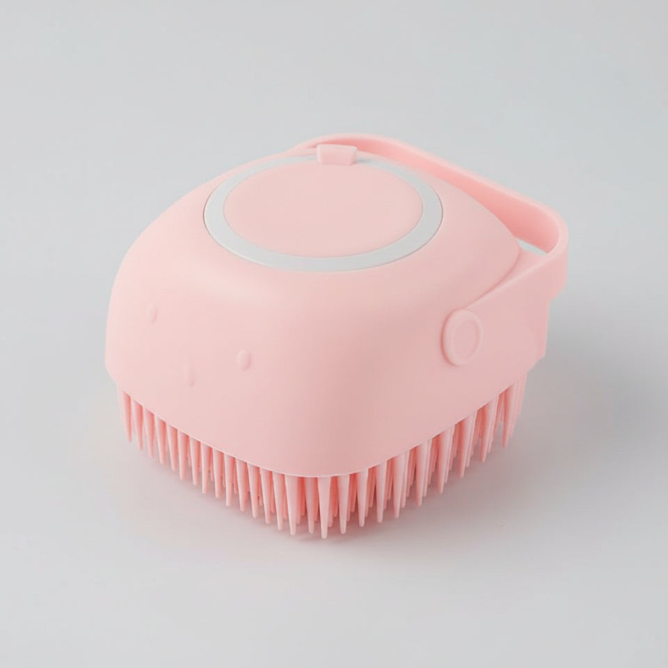  Dog bath brush designed for convenient pet grooming