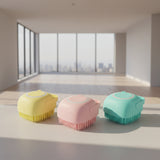  Silicone pet bathing brush with soft flexible bristles