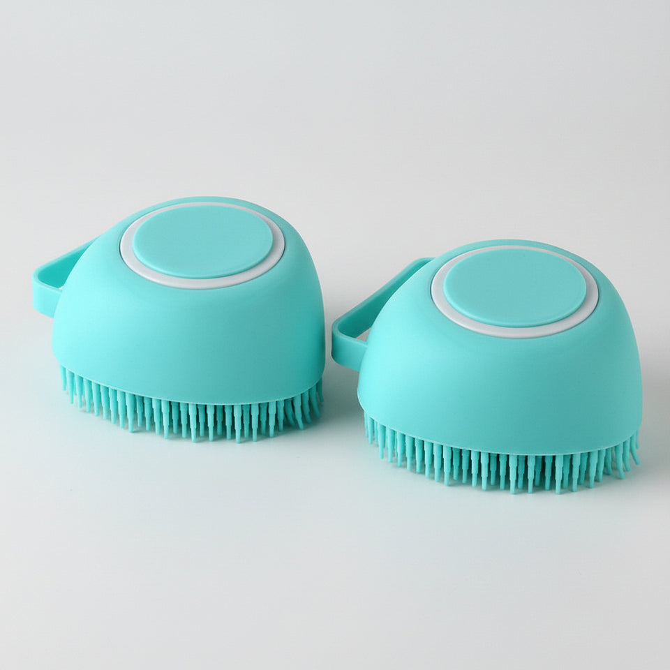 Silicone pet grooming scrubber for bath time