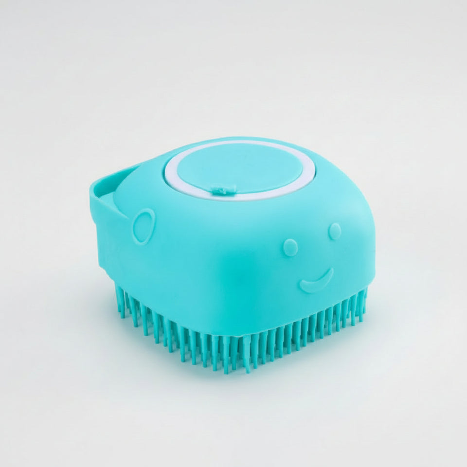  Soft silicone dog bath brush for gentle cleaning